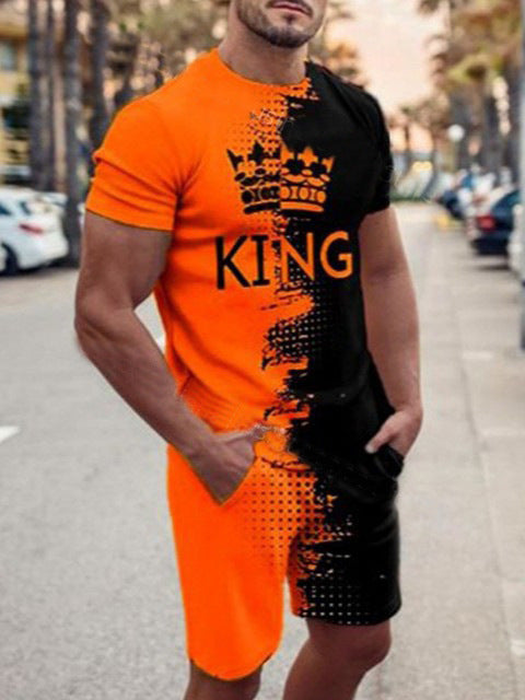 Men's Loose Casual Short Sleeve Suit