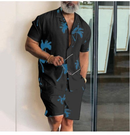 Short Sleeved Shirt Men's Casual Trendy Suit