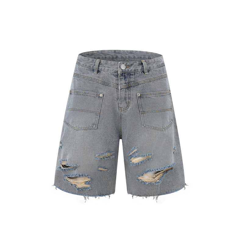 Denim Fashion Loose Leisure All-matching Overall Suit
