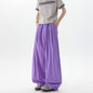Basamine Ice Silk Drooping Curtain Lazy Men's Summer Mopping Wide-leg Casual Pants
