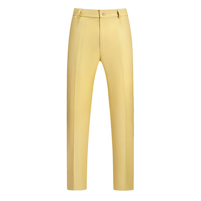 New Boys Straight Solid Color Business Wear Draping Effect Casual Suit Pants