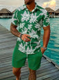 Fashion Men's Hawaii 3D Printed Short Sleeve Suit