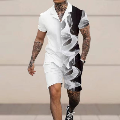 Men's Fashion Personality 3D Digital Printing Suit