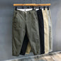 Men's Cropped Cotton Casual Pants