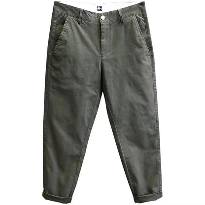 Men's Cropped Cotton Casual Pants