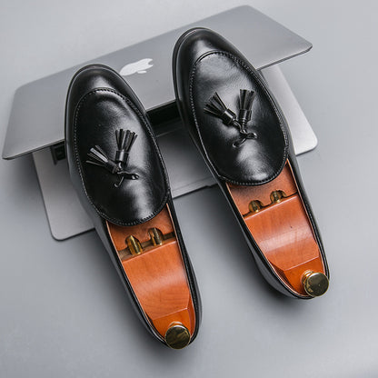 Plus Size Fringed Leather Shoes Men's Size 38-46 Men's British Business