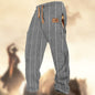 Printed Drawstring Men's Casual Pants