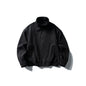 Autumn Retro Simple Zipper Stand Collar Coat