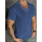 Men's Classic Double V-neck Ice Short-sleeved T-shirt
