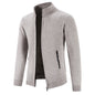 Men's Business Casual Velvet Padded Plus Size Cardigan Sweater