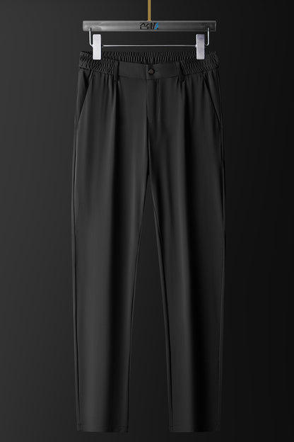 Men's Ice Silk Stretch Breathable Solid Color Trousers