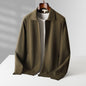 Outer Wear Lapel Thickening Oversized Knit Zipper Cardigan