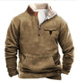 Spring And Autumn Men's Long Sleeves Half Zipper Printed Casual Fashion Jacket Coat
