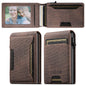 Men's Denim Grain Frosted Leather Card Box Wallet