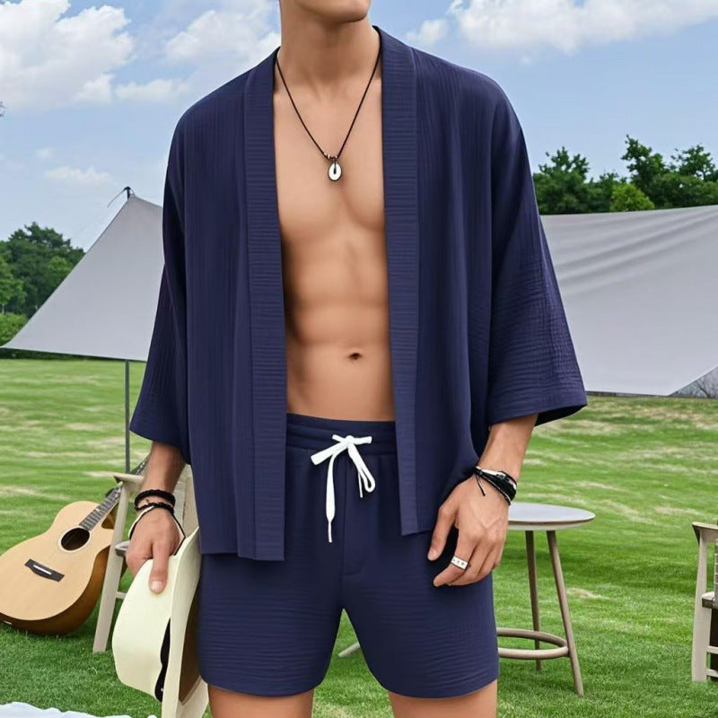 Casual Shirt Shorts Two-piece Suit Loose