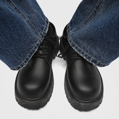 Niche British Casual Men's Shoes Thick Bottom Increased