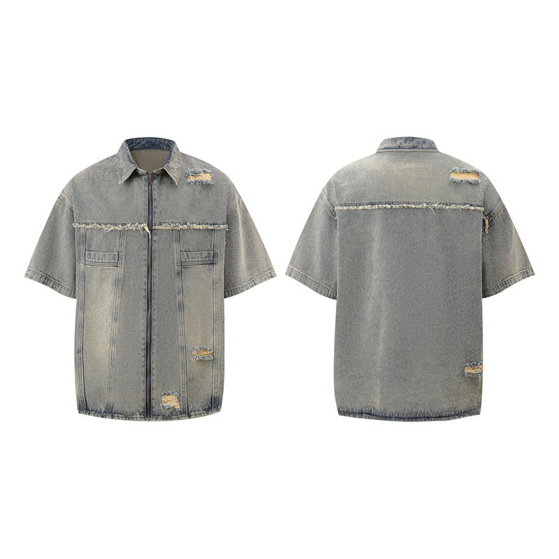 Denim Fashion Loose Leisure All-matching Overall Suit