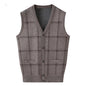 Middle-aged And Elderly Men's Jacquard Vest