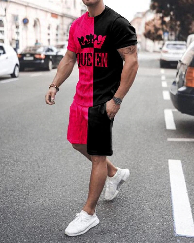 Men's Loose Casual Short Sleeve Suit