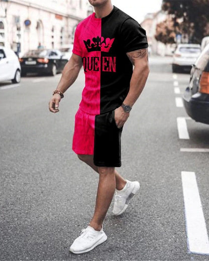 Men's Loose Casual Short Sleeve Suit