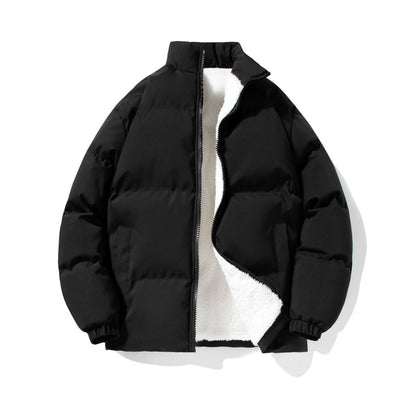 Lambswool Lining Stand-up Collar Cotton-padded Clothes