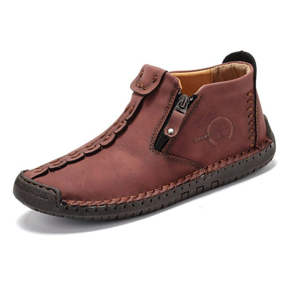 Men's Fleece-lined Cotton-padded Shoes Plus Size Zipper Dr Martens Boots Outdoor