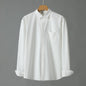 Casual Solid Color Men's Purified Cotton Long Sleeve Shirt