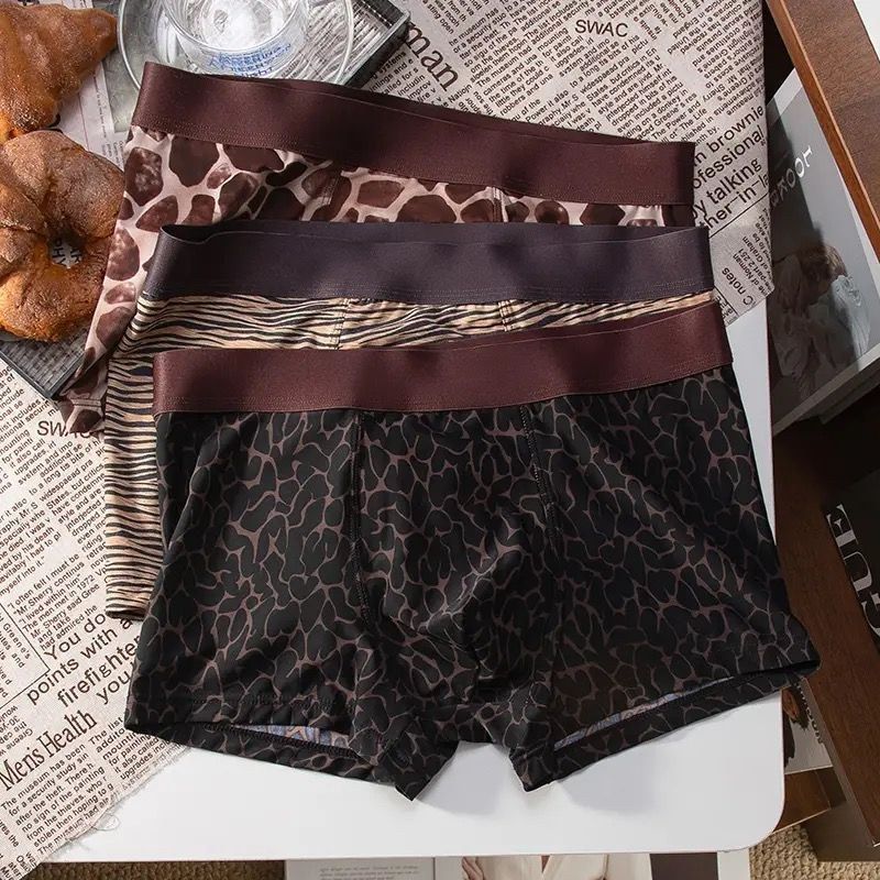 Leopard Print Purified Cotton Men's Underwear Individual Breathable Trend