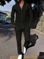 Spring And Autumn Plaid Square Grain Printing Comfortable Basic Commuting Men's Suit