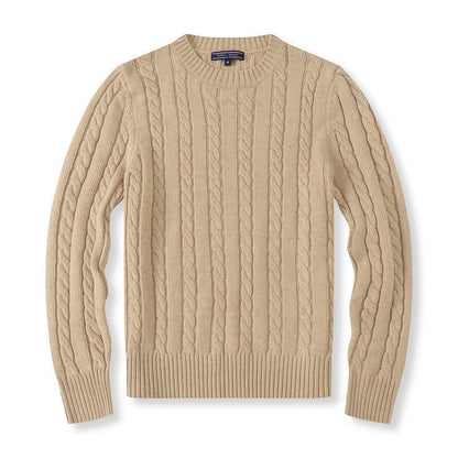 Men's Sports Round Neck Pullover Fashionable Knitted Casual Sweater