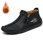 Men's Fleece-lined Cotton-padded Shoes Plus Size Zipper Dr Martens Boots Outdoor