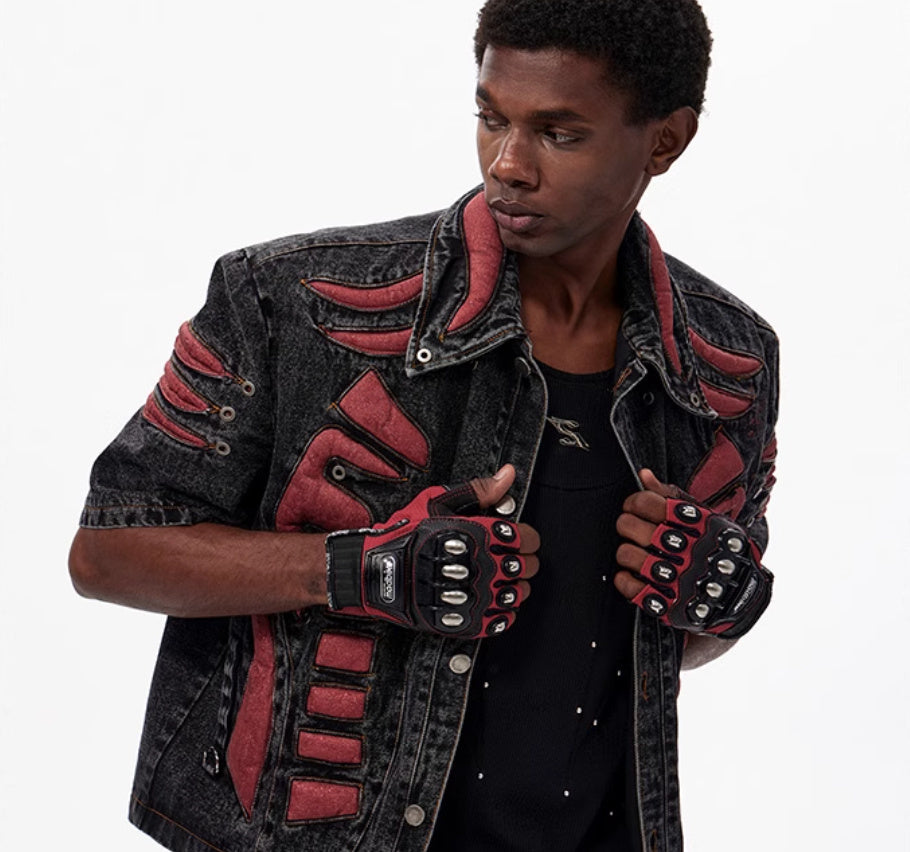 Stereo Patchwork Denim Jacket
