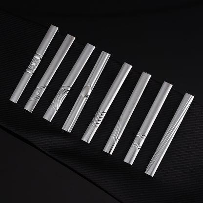 Men's Formal Wear Business Silver Simple Fashion Short Tie Clip
