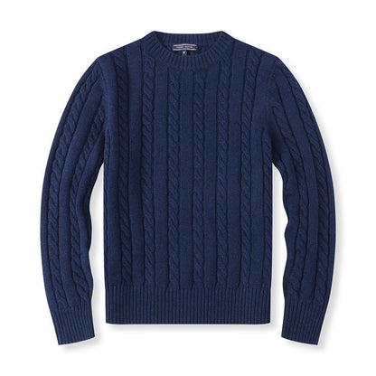 Men's Sports Round Neck Pullover Fashionable Knitted Casual Sweater