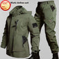 Autumn And Winter Fleece-lined Waterproof Jacket Suit