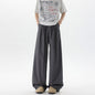 Basamine Ice Silk Drooping Curtain Lazy Men's Summer Mopping Wide-leg Casual Pants