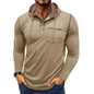 Men's Long-sleeved T-shirt Hooded Henley Shirt Outdoor Top