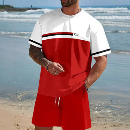 Cool Feeling Men's Short-sleeved T-shirt Shorts Suit