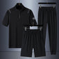 Casual Ice Silk Quick-drying Three-piece Suit For Men