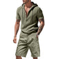 Hooded Beach Casual Short Sleeve Shirt Outfit