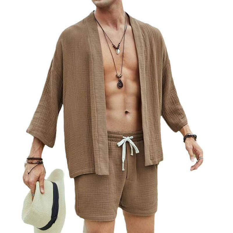 Casual Shirt Shorts Two-piece Suit Loose