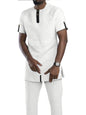 White Casual Two-piece Suit