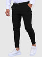 Men's Solid Color Twill Slim Fit Stretch Feet Pants