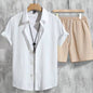 Men's Casual Hawaiian 3D Printed Short Sleeve Shirt Outfit