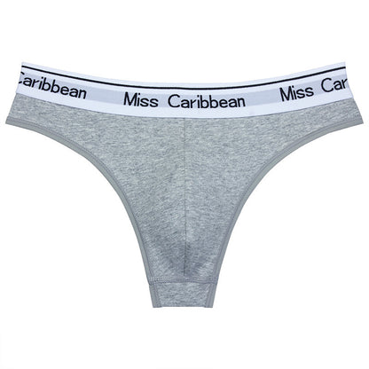 Men's Underwear Sexy U Convex Sports Fitness Letter Waist Cotton