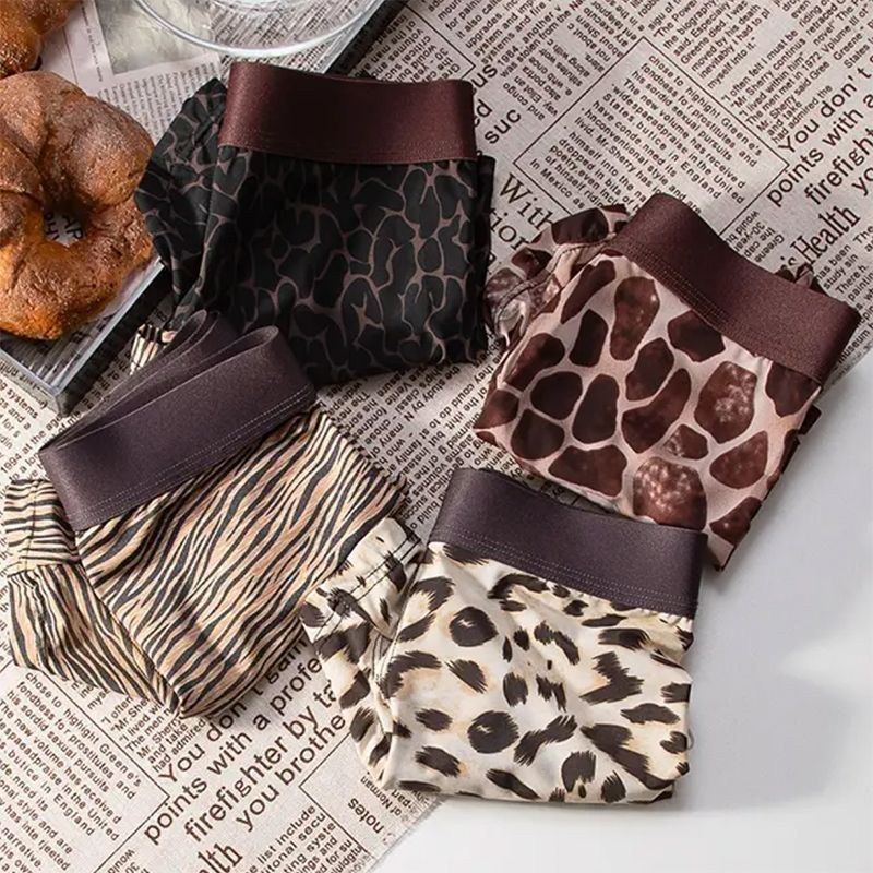 Leopard Print Purified Cotton Men's Underwear Individual Breathable Trend