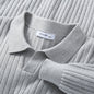 Men's Vertical V-neck Young Lapel Casual Sweater
