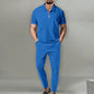 Men's Fashion Personality Solid Color Waffle Lapel Suit