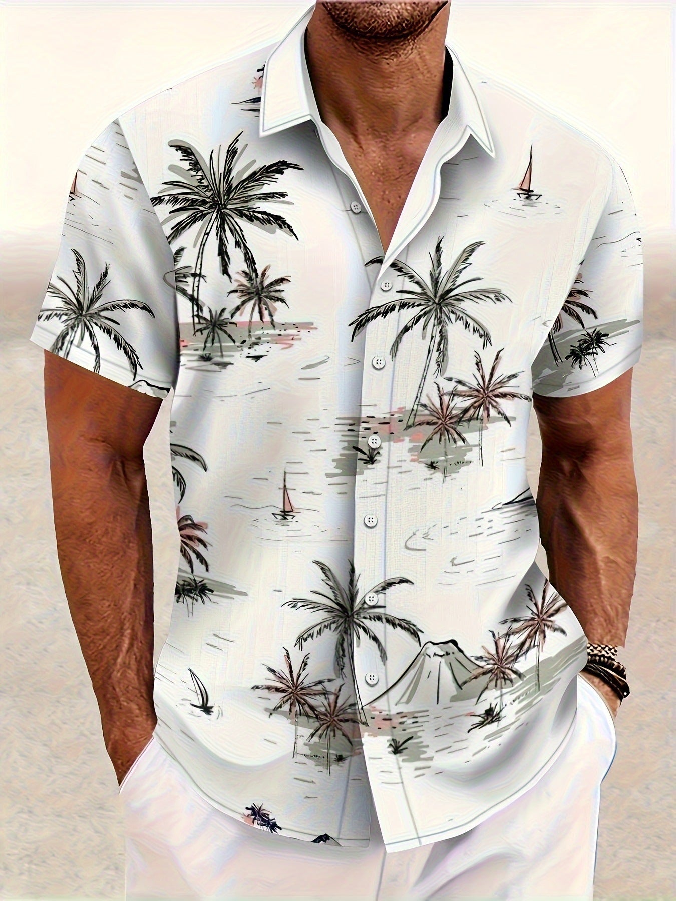3D Printing Fashion New Flower Men's Short Sleeve Shirt