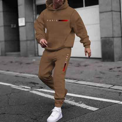 Men's Sweater Sport Pants Suit Printed Fashion